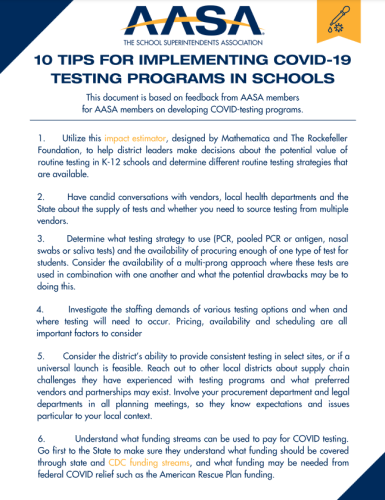 10 Tips Implementing Testing in Schools