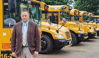 Ben Petty serves as the superintendent of two multiple-community school districts in central Iowa, both with about 500 students.