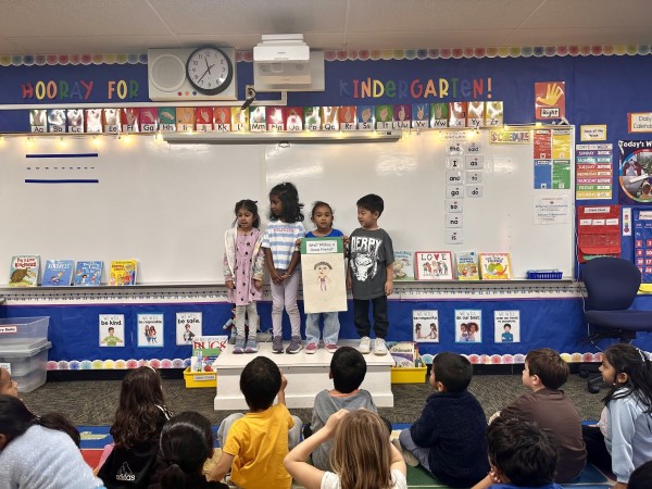 Students with poster