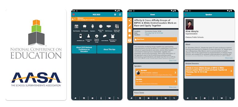 NCE Mobile App Screens
