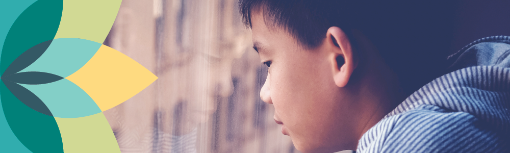 Child looking out of the window