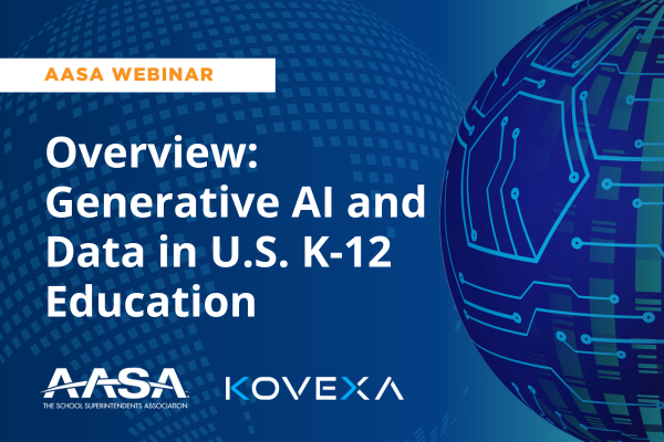 Generative AI and Data in U.S. K-12 Education webinar
