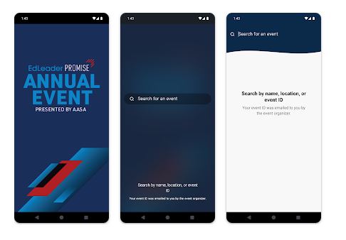 EdLeader Promise Annual Event Mobile App Screens