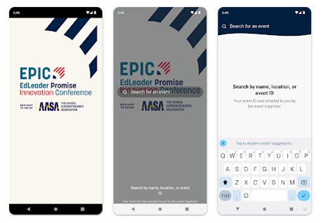 EdLeader Promise Annual Event Mobile App Screens