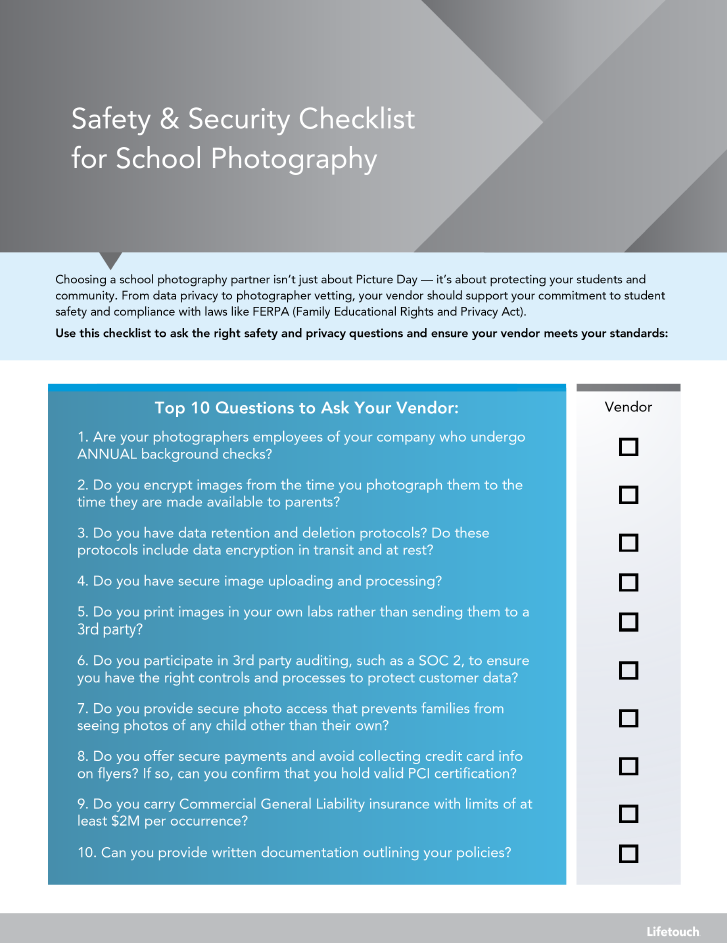 Photography Checklist Photography Checklist