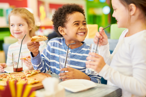 Kids Eating Pizza