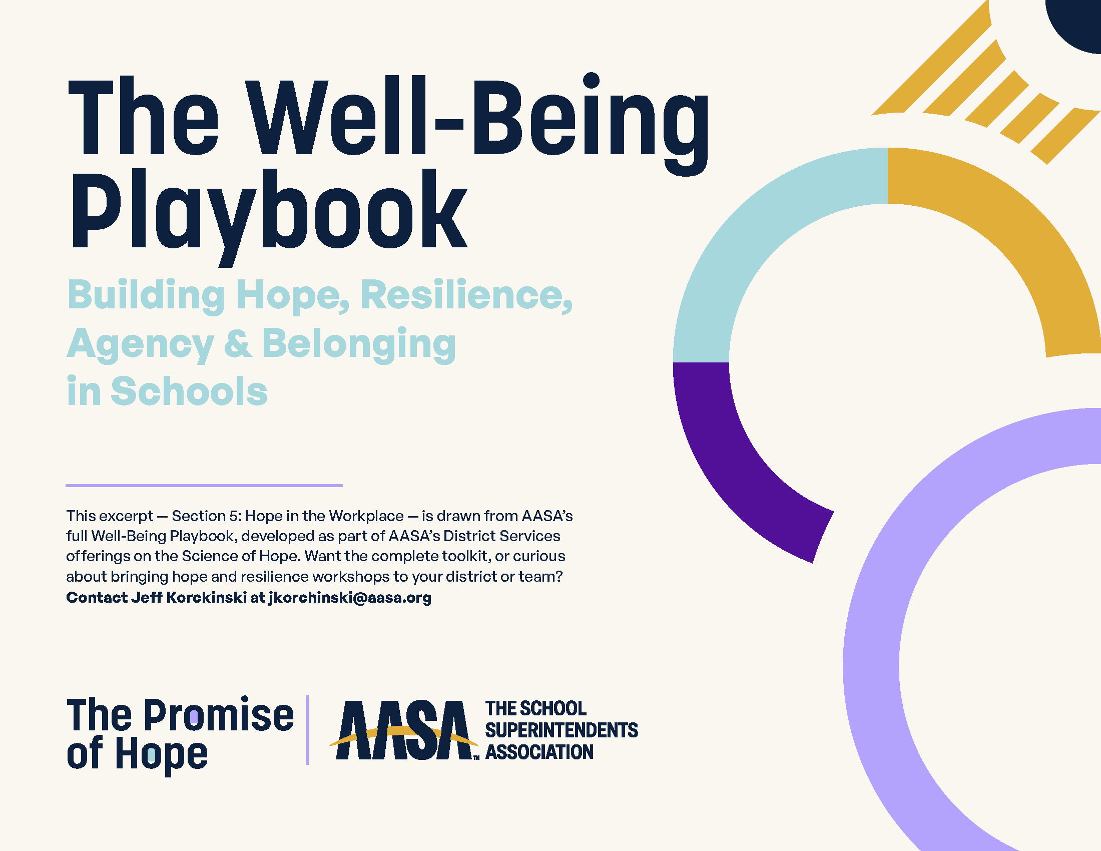 Well-Being Playbook Excerpt The Well-Being Playbook Cover: Building Hope Resilience, Agency and Belonging in Schools