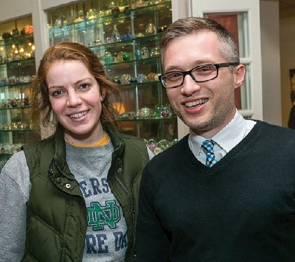 Meghan Saloman and David Rapp smile for a photo