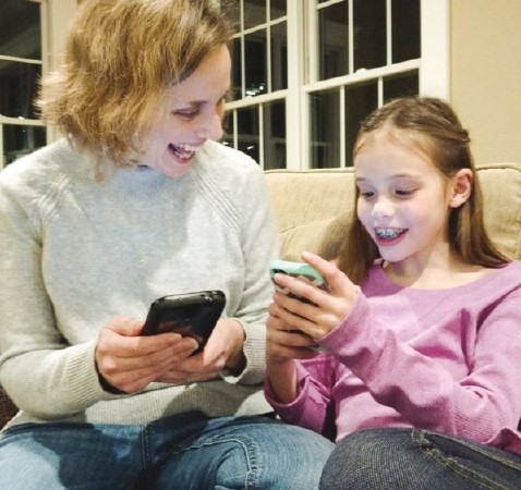 Liz Kolb with her 4th grade daughter