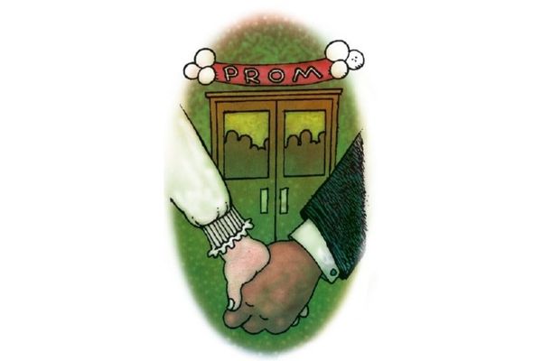 Cartoon depicting interracial hand holding