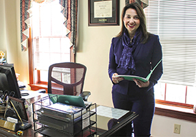 Margaret Billings-Jones inside her office in Oxford, Pa., Area School District, where she works as an assistant superintendent.