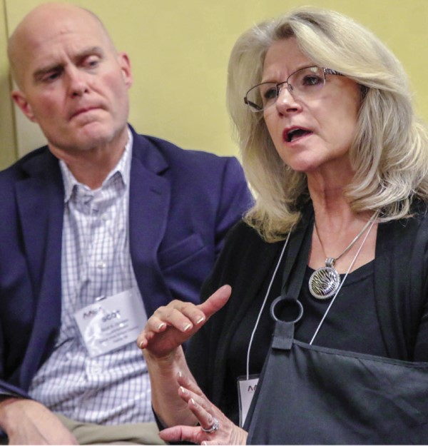 Gail Pletnick adressess a group at the an AASA national conference