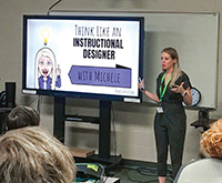 Michele Eaton makes a presentation