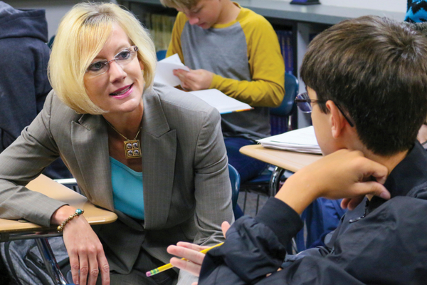 Mary Templeton with student