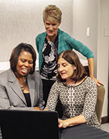 From right, Judy Corcillo, who directs the National Association for Alternative Certification, with board members Sheila Allen and Tiffany Jackson.