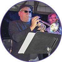 Jeffrey Thake playing the trumpet