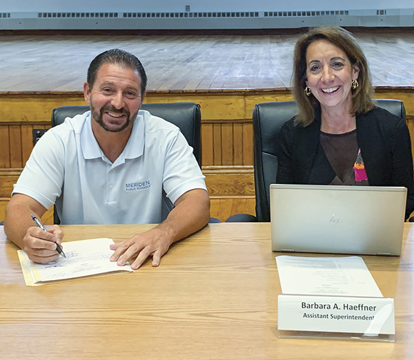 Mark Benigni, superintendent in Meriden, Conn., and Barbara Haeffner