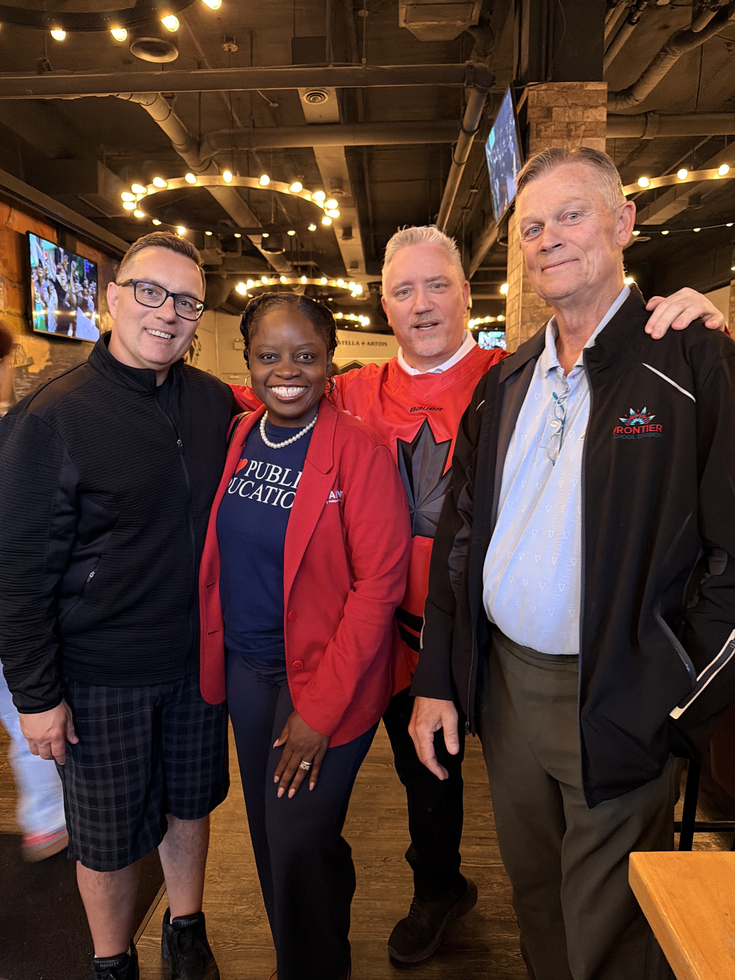 Clint Moroziuk, CASSA President Elect; Dr. Goffney, AASA President; Kevin Garinger, CEO/Director of Education at Horizon School Division No. 205 and Reg Klassen, CASSA Executive Director Clint Moroziuk, CASSA President Elect; Dr. Goffney, AASA President; Kevin Garinger, CEO/Director of Education at Horizon School Division No. 205 and Reg Klassen, CASSA Executive Director