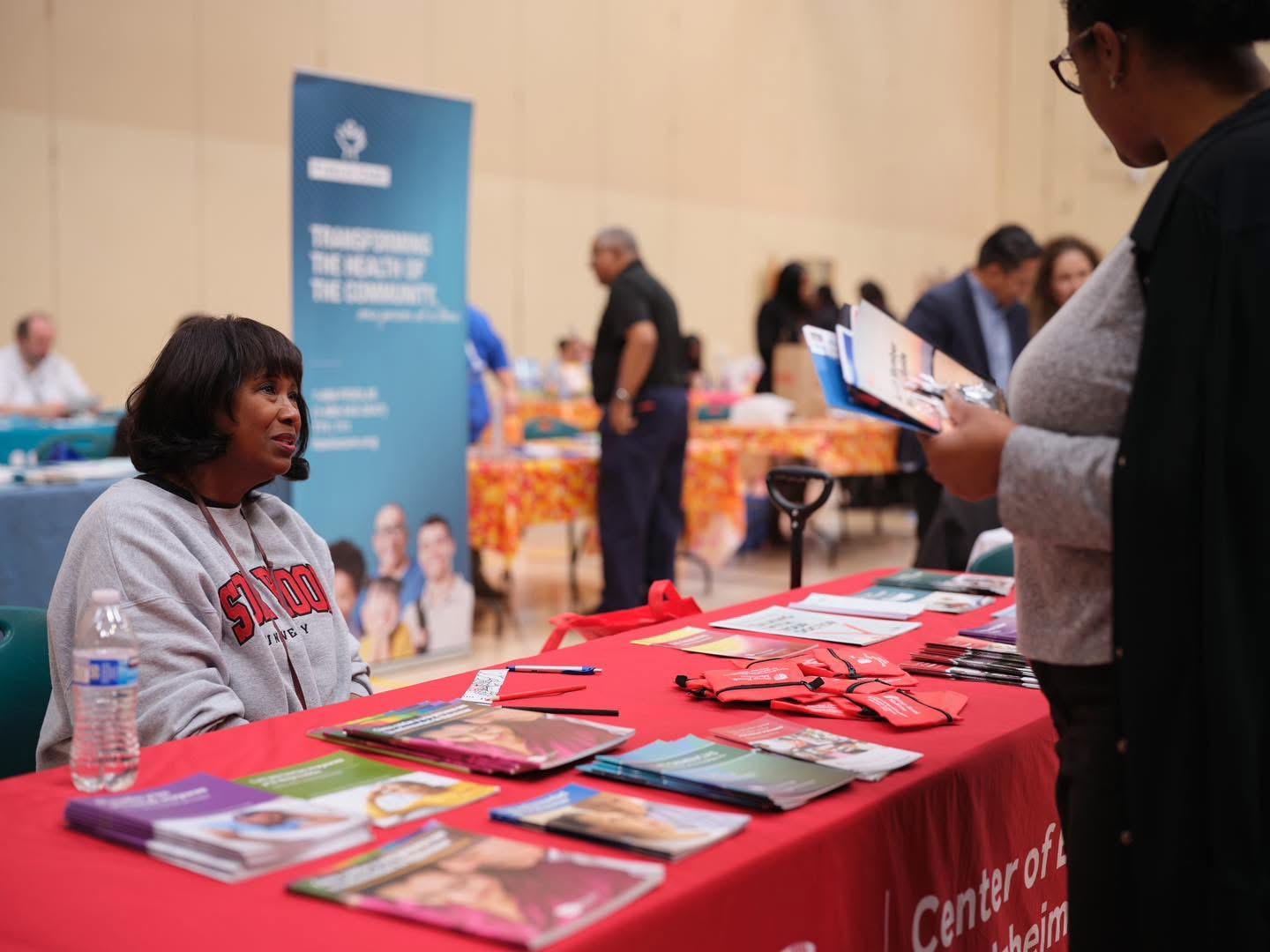 Vendors tabling at a school event