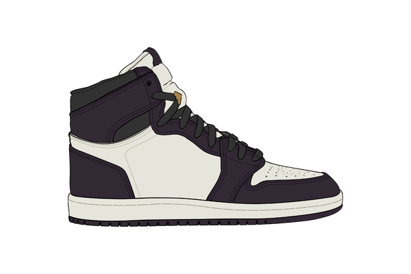 Black and white sneaker