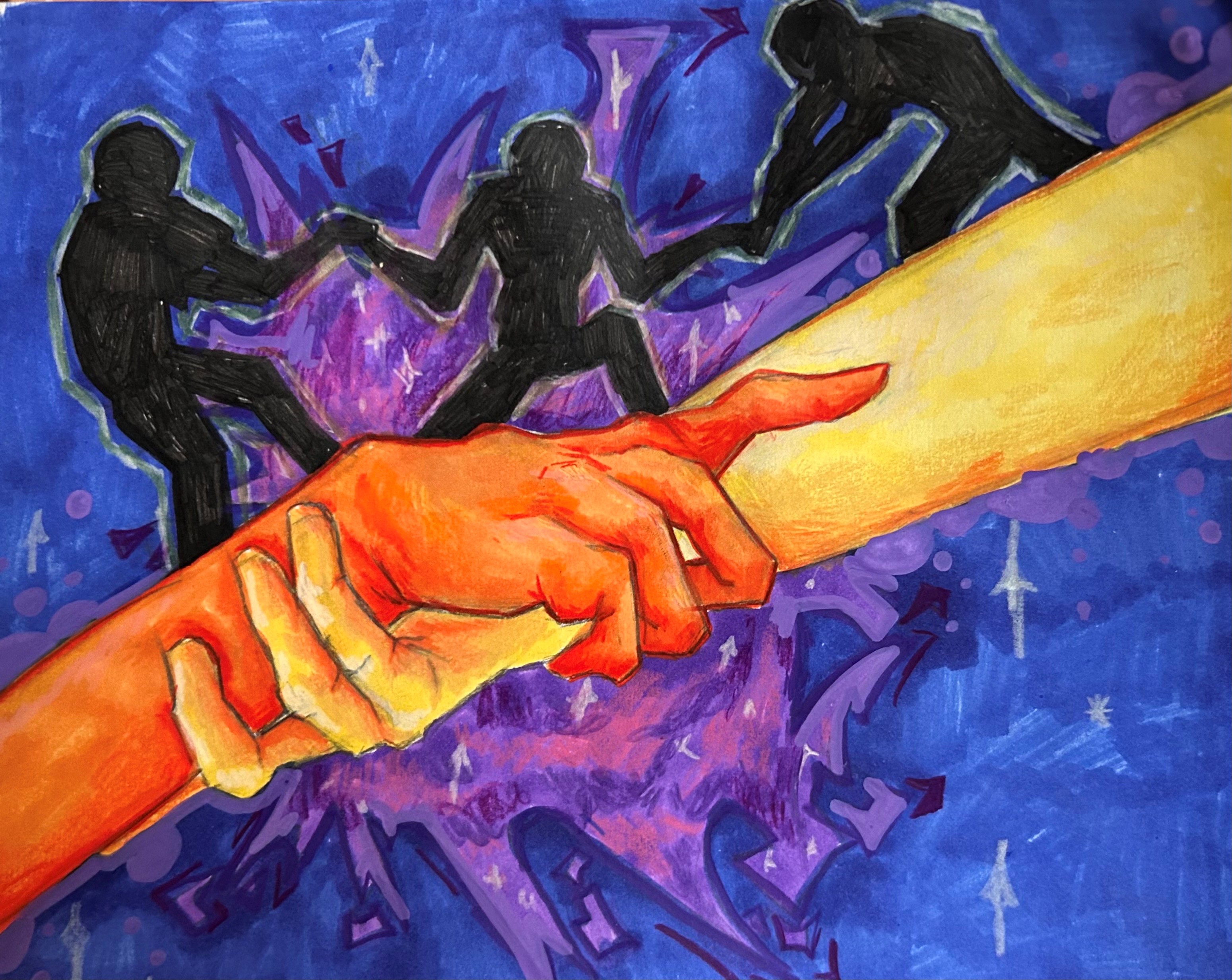 Rising Together - Artwork created by Jayla Walker, Allentown School District Class of 2025